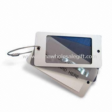 Metal Luggage Tag with Acrylic Plate and Paper Card Materials