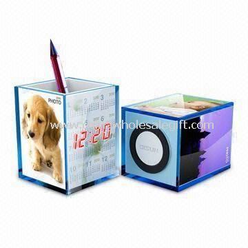 Pen Holder With Digital Clock