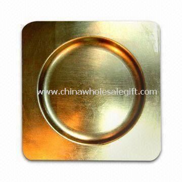 Charger Plate Coated with Metallic Leaf