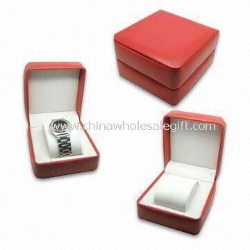 Eco-friendly Watch Boxes Made of Leather and Plastic with Velvet Lining