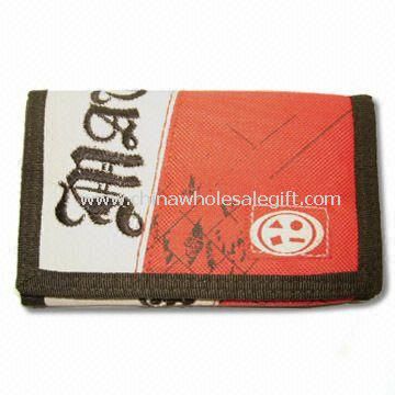 600D Nylon Womens Sports Trifold Fabric Wallet