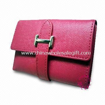 Tri-fold Wallet with Hermes Style Made of Genuine Cowhide Leather