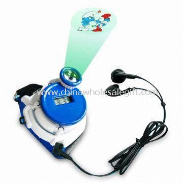 FM Radio Watch with Projector and Earphones
