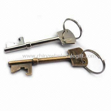 Bottle Opener Keychains Made of Metal and Plastic