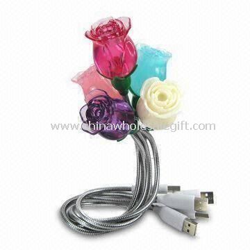 Rose-shaped Novelty LED Book Light with Flexible Neck