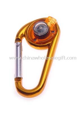 led carabiner flashlight with compass