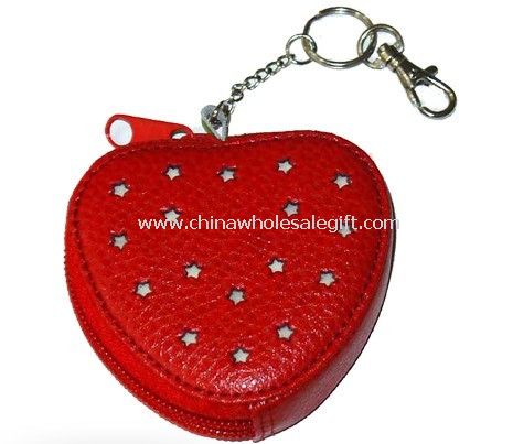 Heart PVC leather wallets