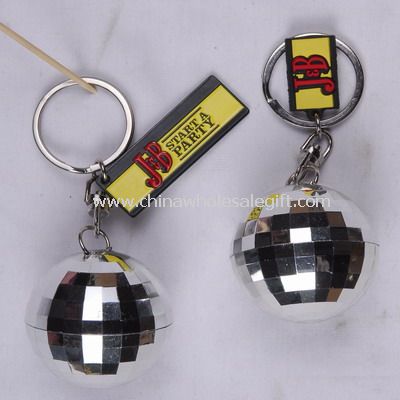 Disco ball shape keychain