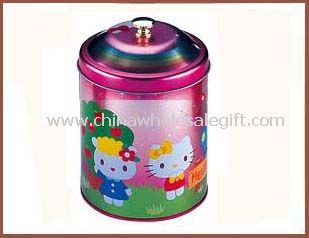 Round shape Cookie jar with plastic knob