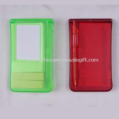 Memopad with ball pen and sticker