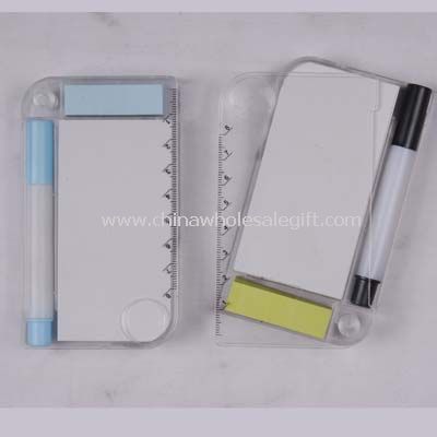 Memopad with ball pen and sticker