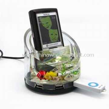 USB Hub with Phone Holder