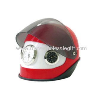 Helmet clock with Temperature