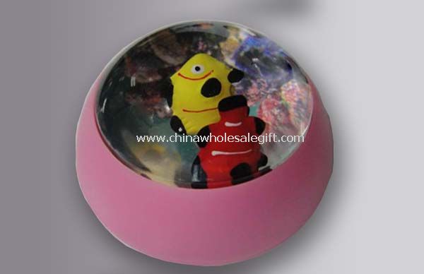 Acrylic fridge magnet into the oil