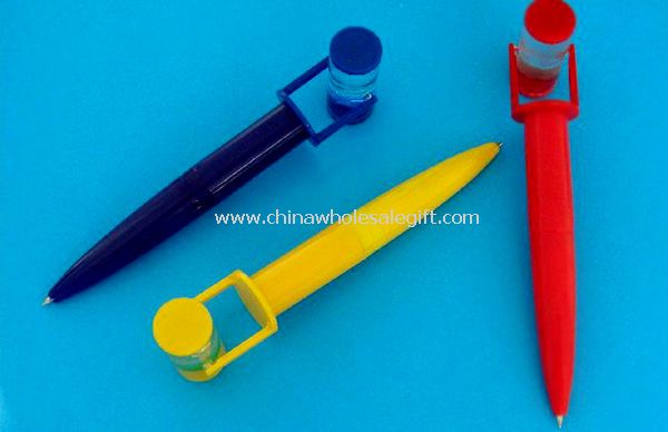 Pen with turning timer