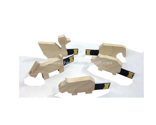 Wooden Animal Shape USB Flash Drive