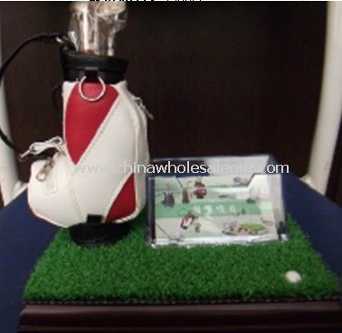 Golf Desk Pen holder with Name Card Holder