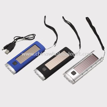 Slim Solar led flashlight