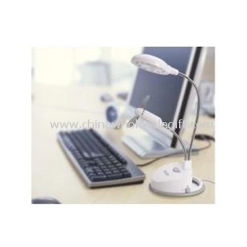 USB desk lamp with mini fan