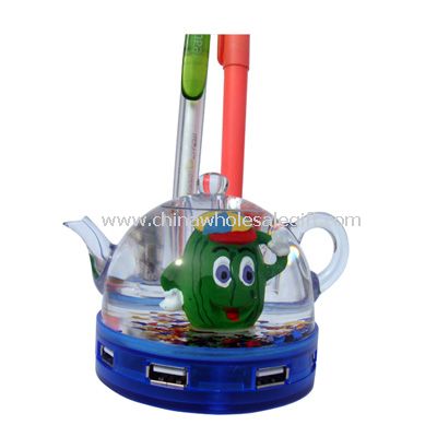 aqua 4-port pencil vase USB HUB