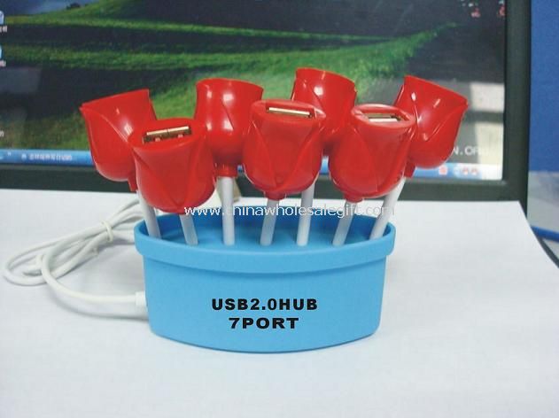 7 Port Flower USB Hub