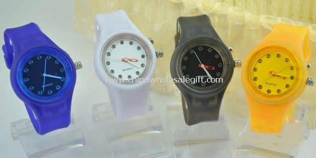 LED light Rain bow colors plastic watch