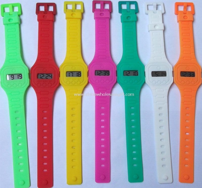 super-thin New digital silicon watch