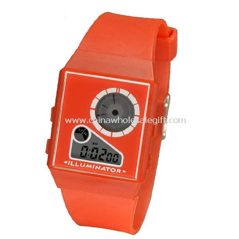 2 time PVC band watch