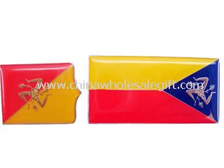 Soft enamel logo with epoxy cover Pin