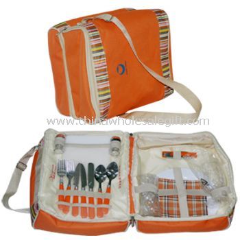 Stripped Pattern Picnic Bag