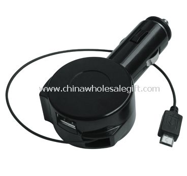 Retractable in car charger
