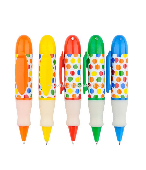 Rubber grip Push action ball pen