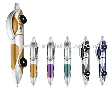 Silver clip Push action novelty pen