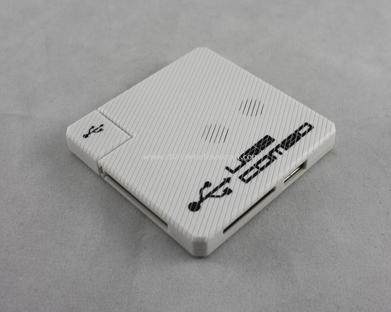 4 in 1 card reader with 3 ports usb hub combo series