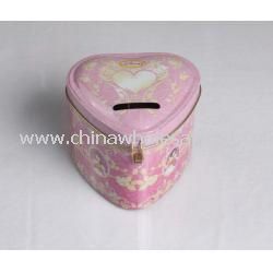 tinplate Heart coin bank