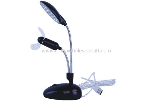 USB Mini Fan Table Lamp