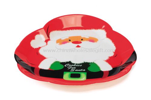 Round Christmas tray