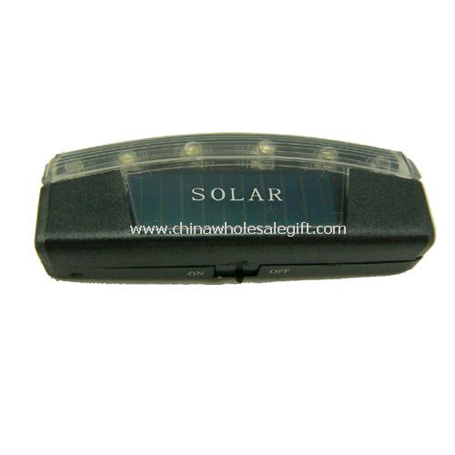 Solar car flashing light