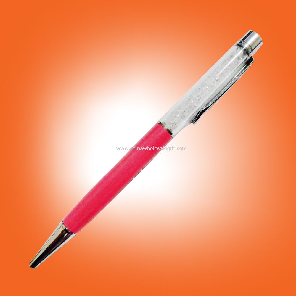 metal crystal ball pen