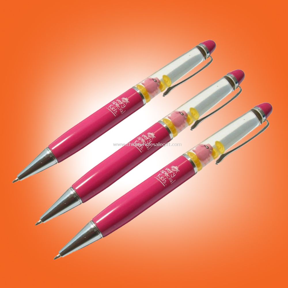 metal liquid pen with customized floater