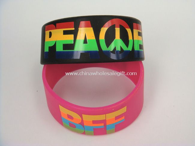Silk printing silicone Bracelet