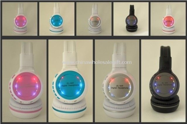 Wearing Headset with LED light