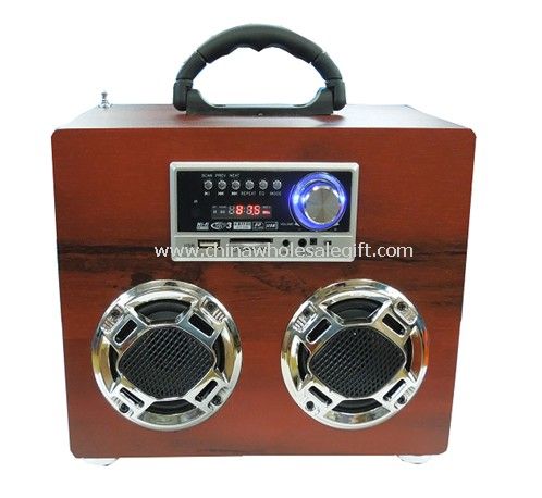 Wooden Speaker support SD card/U-Disk with 32GB