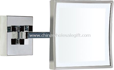 Wall mounted square mirror with led light
