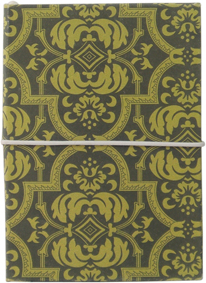 Wall paper flower Sewn bound notebook