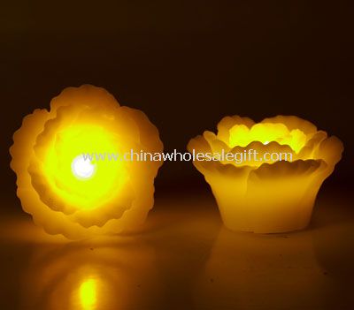 Led flower shape wax Candle