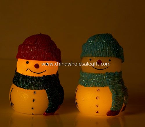Snowman Led wax Candle