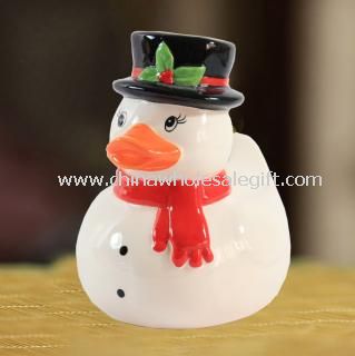 Christmas duck piggy bank