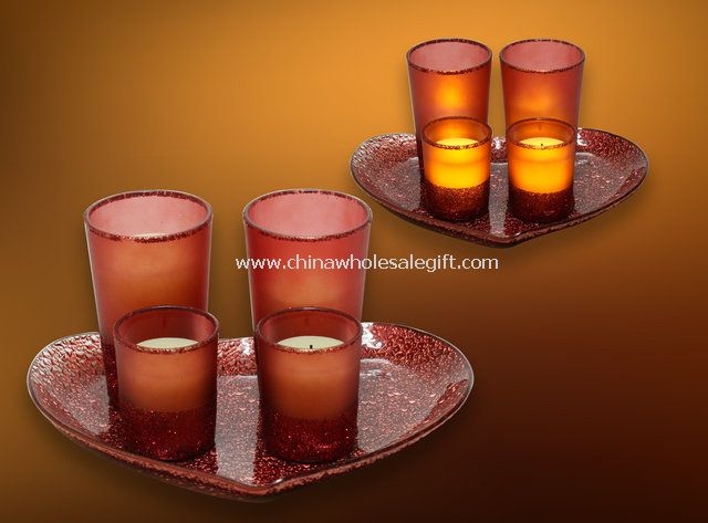 LED Candle with Mosaic Glass