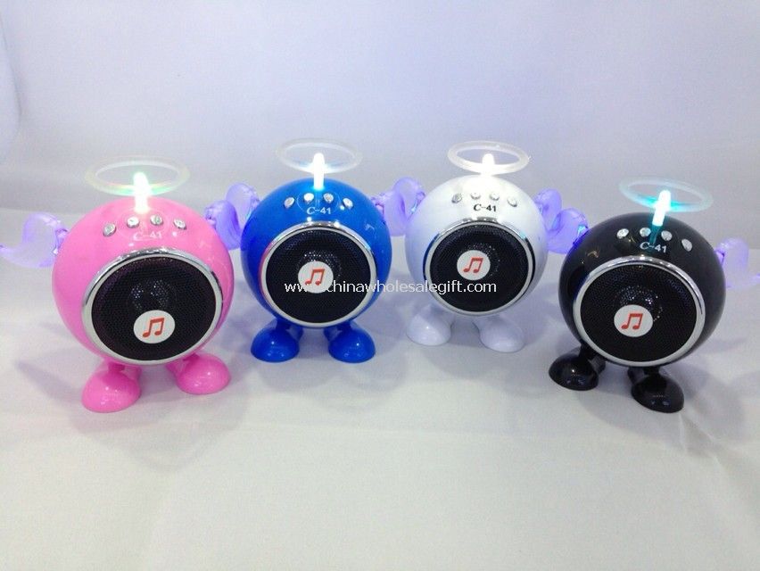 Colorful flashing light mini portable stereo speaker